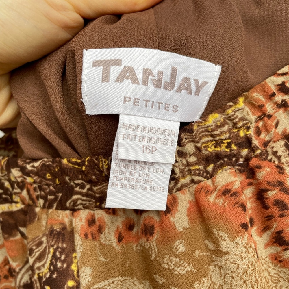 Vintage Paisley Print Brown Skirt - Picture 3 of 5